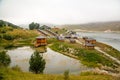 Alpine lake Kezenoi Am in Chechnya in the summer